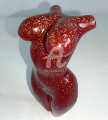 Sculpture titled "1RED GIRL4 WITHOUT…" by Maas Tiir, Original Artwork, Resin