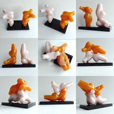 雕塑 标题为“2WOMEN2 WHITE-YELLO…” 由Maas Tiir, 原创艺术品, 树脂