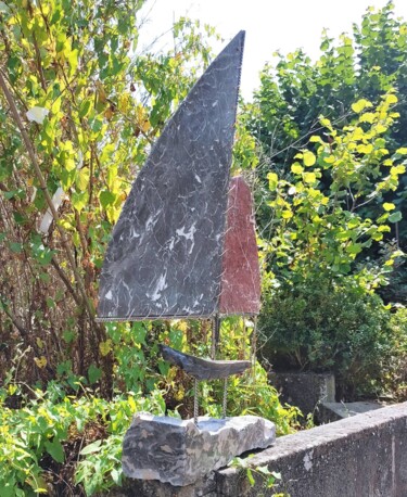 Sculpture titled "Hissez oh" by Mab, Original Artwork, Stone