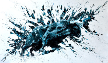Картина под названием "Alpha Tauri" - Mab Carratier, Подлинное произведение искусства, Акрил Установлен на Деревянная рама д…