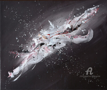 Pintura intitulada "Galaxie" por Mab Carratier, Obras de arte originais, Acrílico Montado em Armação em madeira