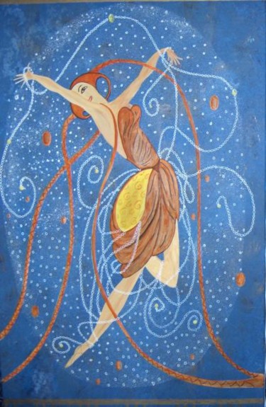 Painting titled "Mabdéco : La danseu…" by Mabdeco, Original Artwork, Oil