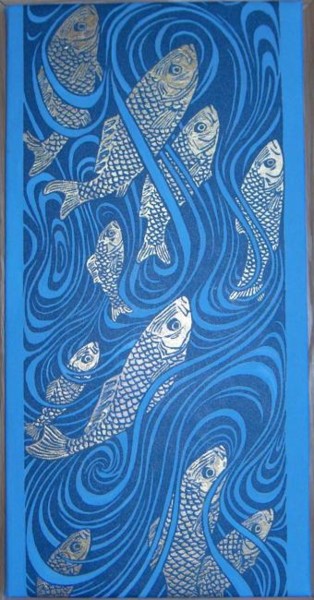 Peinture intitulée "les poissons" par Mabdeco, Œuvre d'art originale