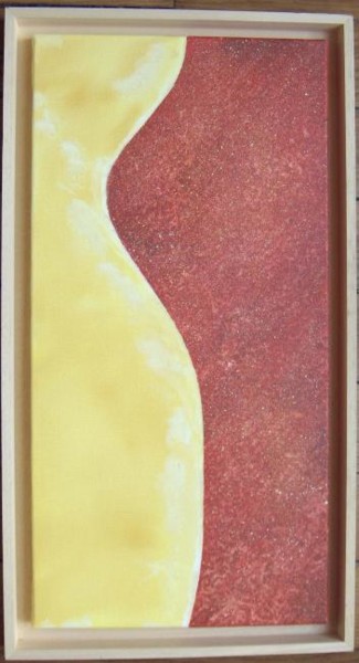 Peinture intitulée "Le corps Rouge & Ja…" par Mabdeco, Œuvre d'art originale, Acrylique Monté sur Châssis en bois