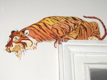 Photographie intitulée "Le tigre sur le des…" par Mabdeco, Œuvre d'art originale
