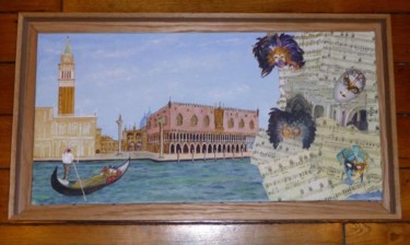 Peinture intitulée "Venise avec son gon…" par Mabdeco, Œuvre d'art originale