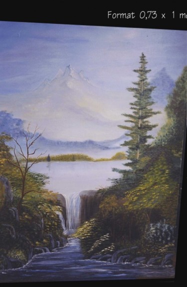 Peinture intitulée "Paysage canadien" par Mabdeco, Œuvre d'art originale, Huile