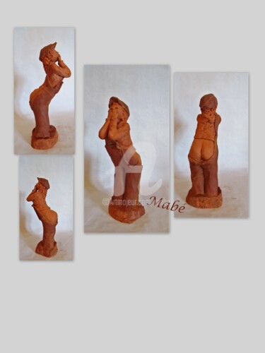 Sculpture titled "fanny lad" by Mabé, Original Artwork, Terra cotta