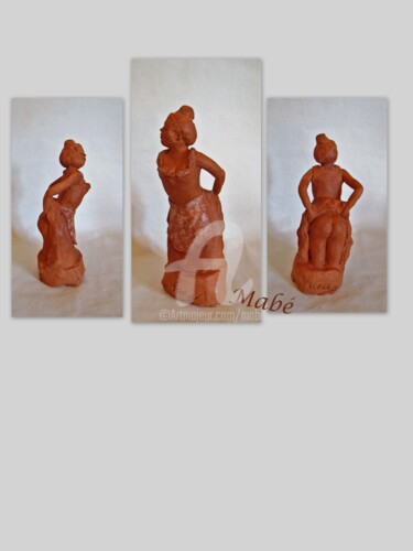 Sculpture intitulée "fanny soubrette" par Mabé, Œuvre d'art originale, Terre cuite