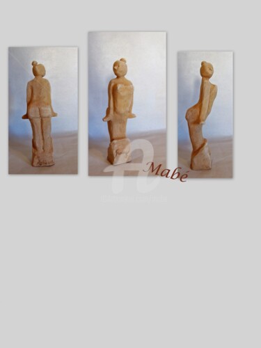 Rzeźba zatytułowany „fanny cubique” autorstwa Mabé, Oryginalna praca, Terakota