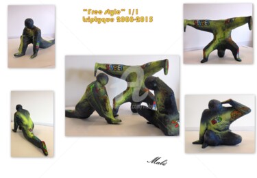 Sculptuur getiteld "Free Style" door Mabé, Origineel Kunstwerk, Terra cotta