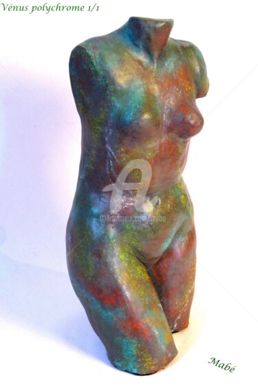 Sculptuur getiteld "Vénus polychrome" door Mabé, Origineel Kunstwerk, Terra cotta
