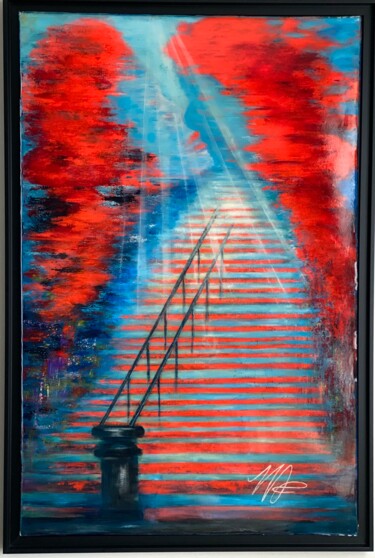 Painting titled "Axis Mundis Déposé…" by Mac.Cadart, Original Artwork, Acrylic Mounted on Wood Stretcher frame