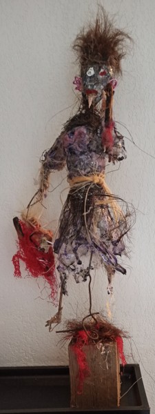 Sculpture titled "Woodoo Dolly" by Macopen, Original Artwork, Wire