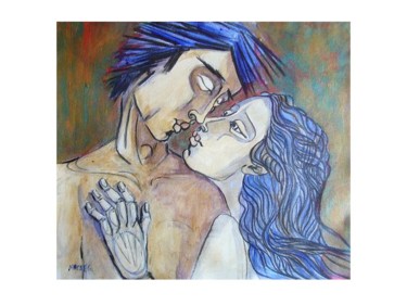 Pintura titulada "Un beso" por Macafernandezguzman, Obra de arte original