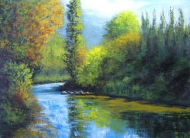 Pintura titulada "rio" por Jose Madrenas, Obra de arte original