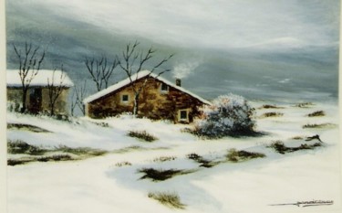 Pintura titulada "nieve" por Jose Madrenas, Obra de arte original