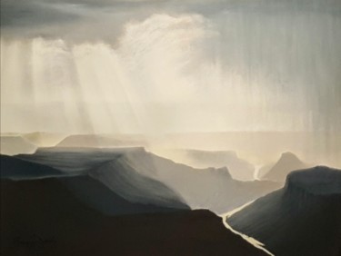 Malerei mit dem Titel "Fishriver Canyon.jpg" von Barry Davis, Original-Kunstwerk, Pastell