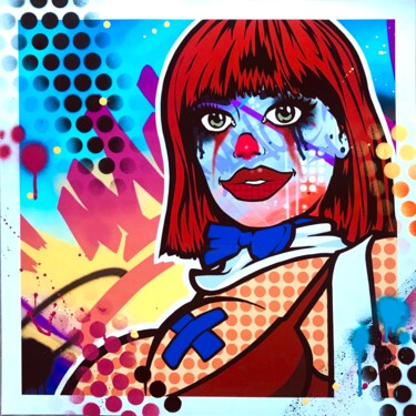Digitale Kunst mit dem Titel "Clowniac" von Mach-One, Original-Kunstwerk, Digitaldruck