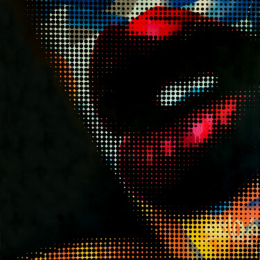 Картина под названием "Lips Service" - Mach-One, Подлинное произведение искусства, Рисунок распылителем краски Установлен на…