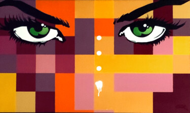 Картина под названием "Censored" - Mach-One, Подлинное произведение искусства, Рисунок распылителем краски Установлен на Дер…