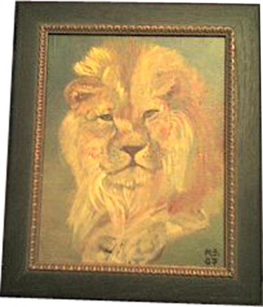 Pintura intitulada "Leão manso" por Machado Dos Santos, Obras de arte originais