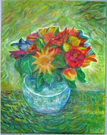 Pintura intitulada "Flores - estudo" por Machado Dos Santos, Obras de arte originais