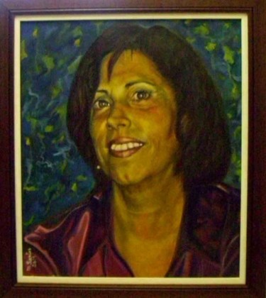Painting titled "Portrait of Susana…" by Machado Dos Santos, Original Artwork, Oil