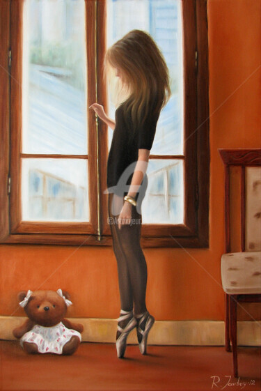 Картина под названием "Ballerina" - Rauf Janibekov, Подлинное произведение искусства, Масло