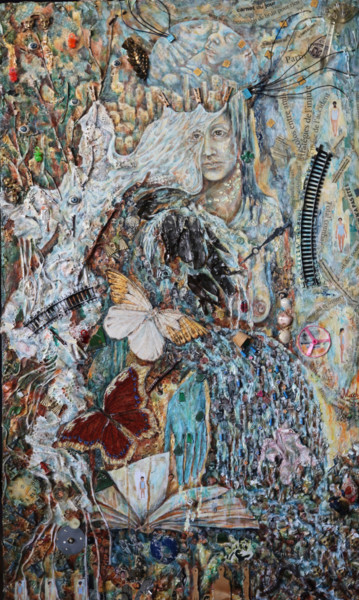 Peinture intitulée "Carnet du jour" par Macha Volodina, Œuvre d'art originale, Huile