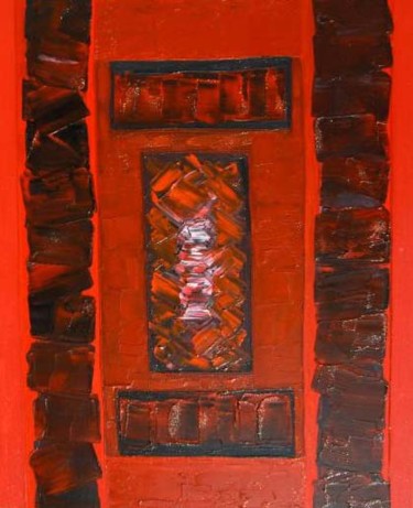 Painting titled "Rouge passion" by Laurence Machils, Original Artwork