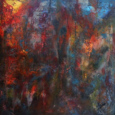 Painting titled "Abstract color" by Laurence Machils, Original Artwork