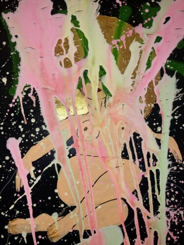 Картина под названием "Love" - Machnolga, Подлинное произведение искусства, Акрил Установлен на Деревянная рама для носилок