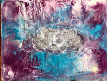 Картина под названием "озеро надежды" - Machnolga, Подлинное произведение искусства, Акрил Установлен на Другая жесткая пане…