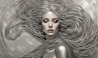 Arts numériques intitulée "Venus is metallic" par Machnolga, Œuvre d'art originale, Image générée par l'IA