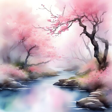 Arte digitale intitolato "sakura" da Machnolga, Opera d'arte originale, Pittura digitale