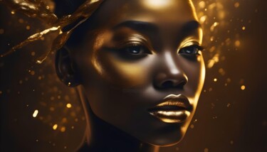 Grafika cyfrowa / sztuka generowana cyfrowo zatytułowany „gold beauty” autorstwa Machnolga, Oryginalna praca, Malarstwo cyfr…