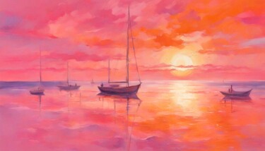 Digital Arts titled "pink clouds" by Machnolga, Original Artwork, Digital Painting