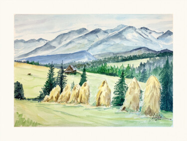 Peinture intitulée "Polish Tatra Mounta…" par Maciej Kłosowski, Œuvre d'art originale, Aquarelle