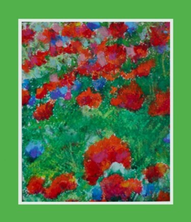 Malarstwo zatytułowany „La prairie en fleurs” autorstwa Maciej Królikowski, Oryginalna praca