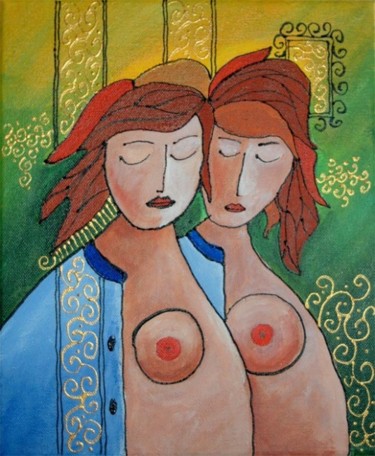 Painting titled "Woman II" by Maciej Hajnos, Original Artwork