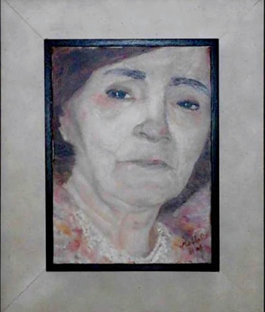 Peinture intitulée "portrait-mere-abdou…" par Maclade, Œuvre d'art originale, Huile