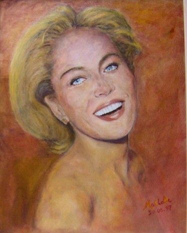 Painting titled "Sharon Stone" by Maclade, Original Artwork, Other