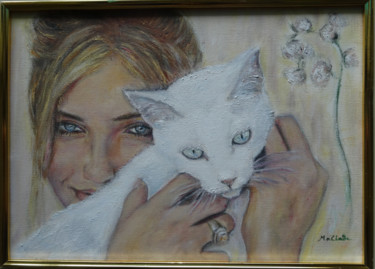 Pintura intitulada "Cameron Diaz et son…" por Maclade, Obras de arte originais, Óleo