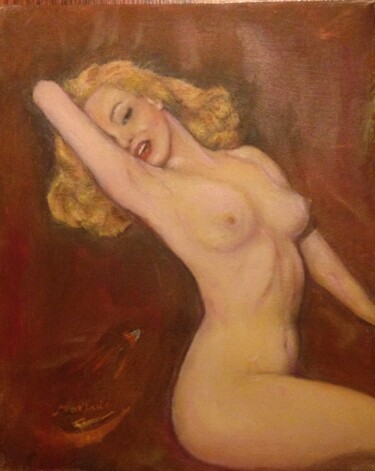 Painting titled "Marilyn ou Chanel n…" by Maclade, Original Artwork, Oil
