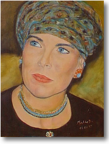 Painting titled "Portrait Princesse…" by Maclade, Original Artwork, Oil