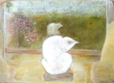 Peinture intitulée "reflet Douceur sur…" par Maclade, Œuvre d'art originale, Huile