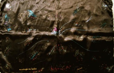 Textile Art με τίτλο "peinture sur satin…" από Maclade, Αυθεντικά έργα τέχνης