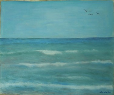 Painting titled "océan - inclus dans…" by Maclade, Original Artwork, Oil