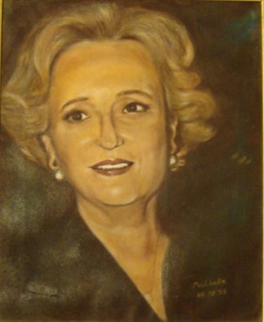 Peinture intitulée "Portrait Madame Ber…" par Maclade, Œuvre d'art originale, Huile